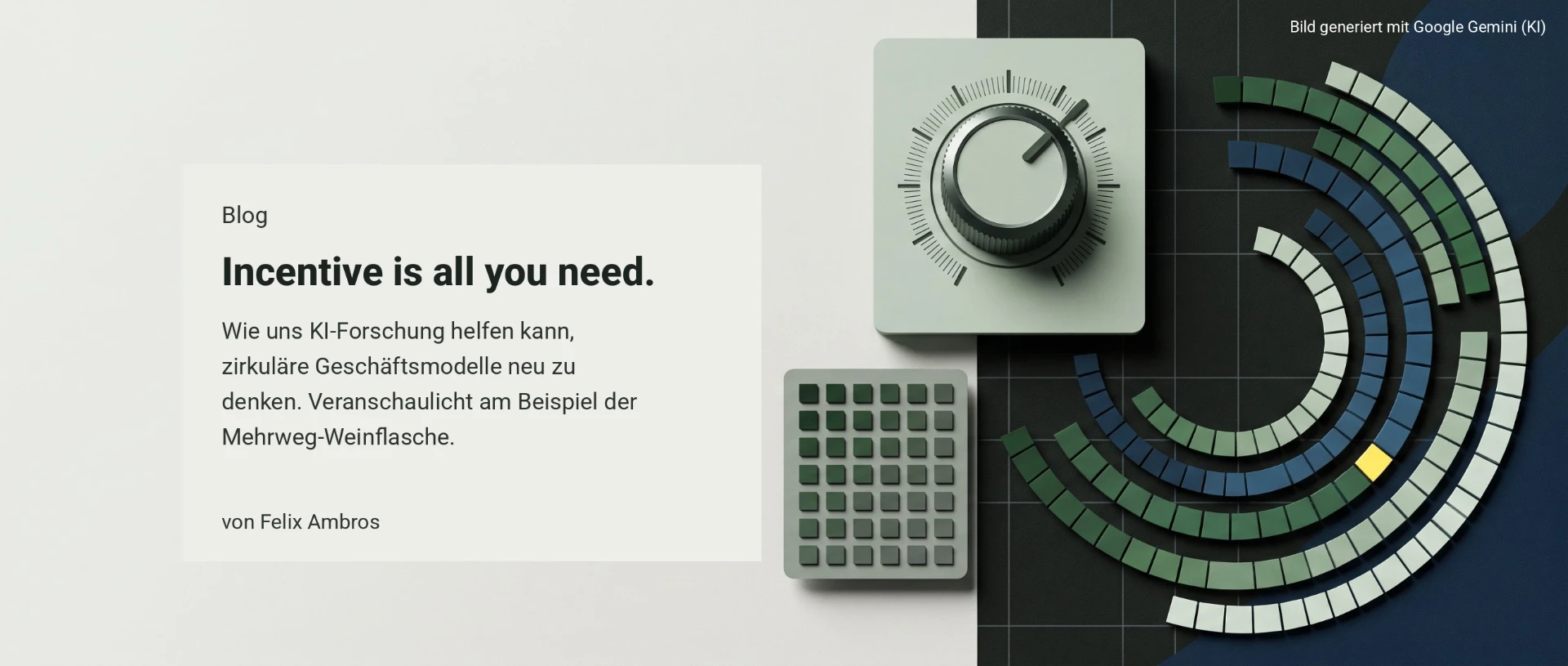 Titelbild: Incentive is all you need. Bild generiert mit Google Gemini (KI).