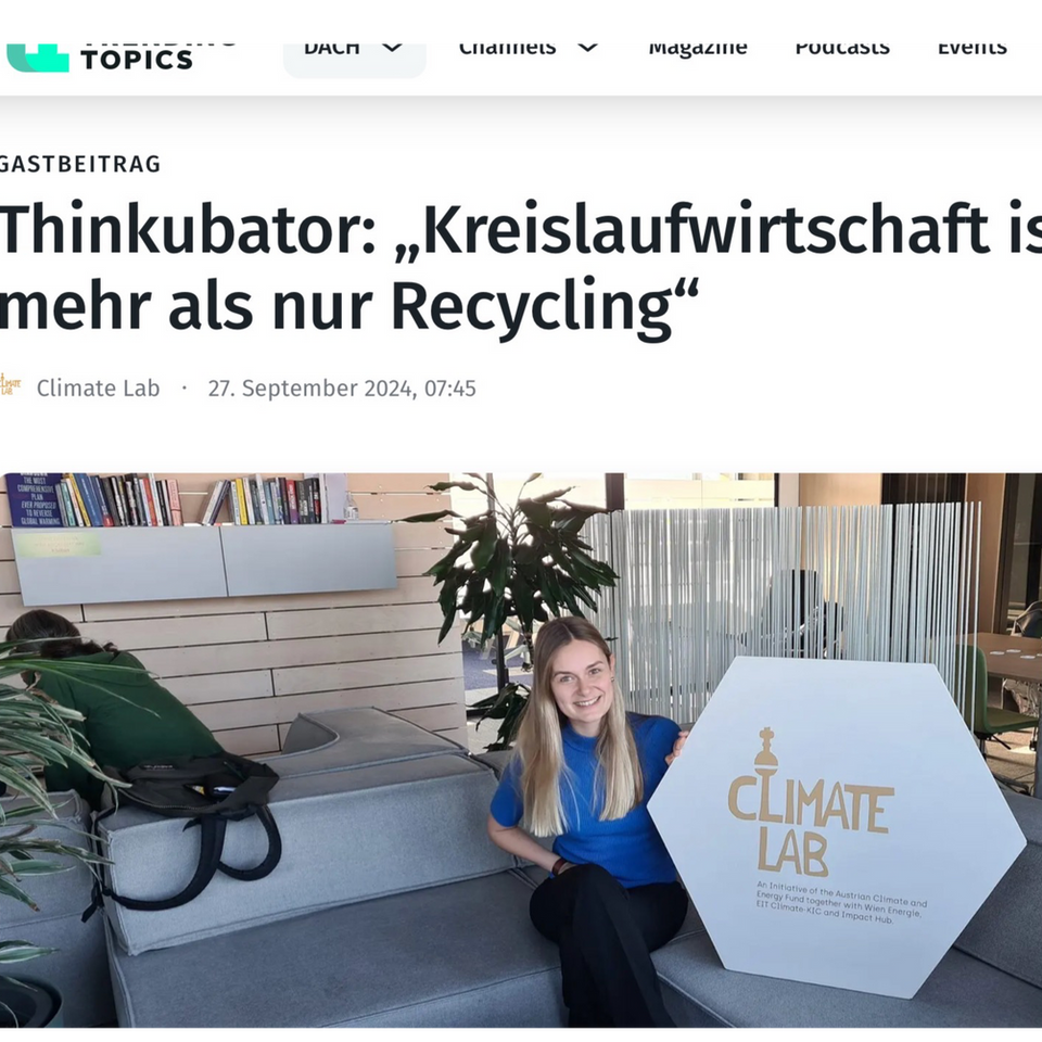 “Circular economy is much more than recycling” - Thinkubator