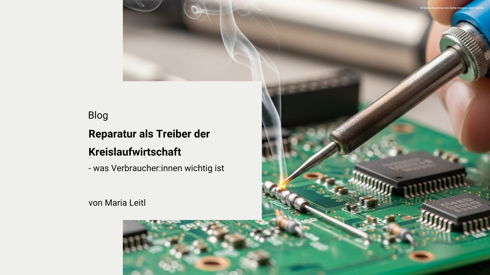 Reparatur als Treiber der Kreislaufwirtschaft