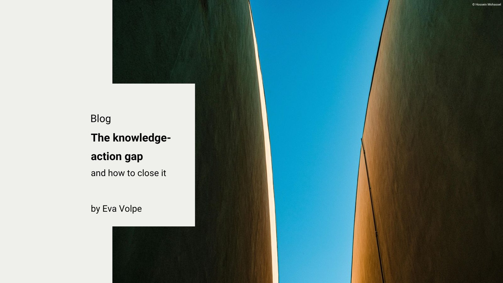 The knowledge-action gap