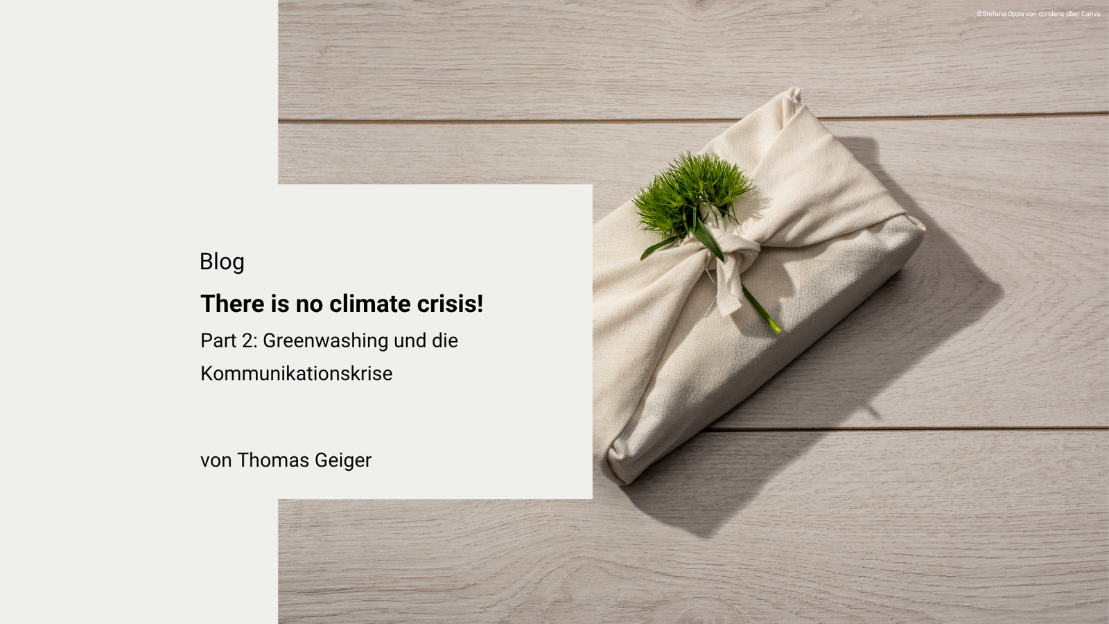 Greenwashing und Kommunikationskrise